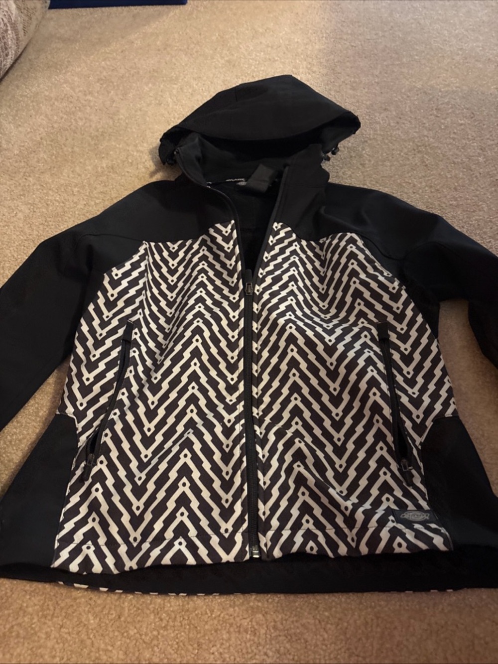 Dickies Performance Softshell w/ Remove Hood Womens Jacket Sz M Water Wind Proof